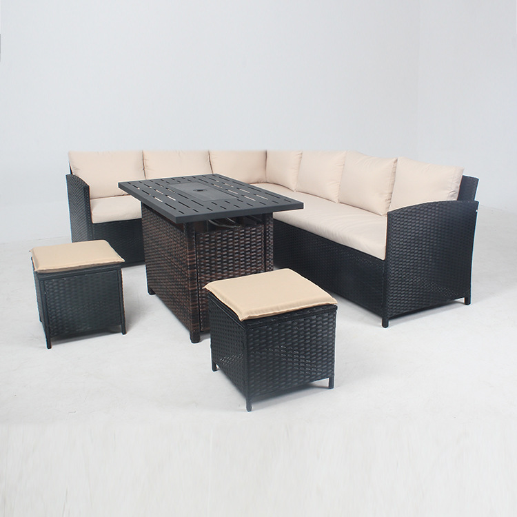 eight-seater rattan sofa set