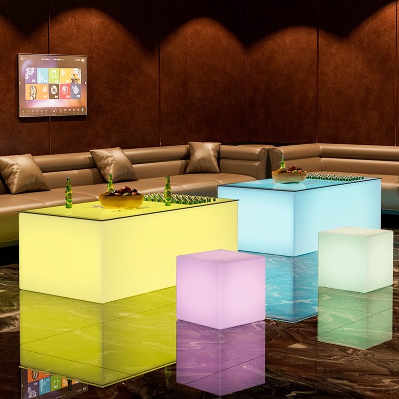 acrylic one-piece luminous coffee table 