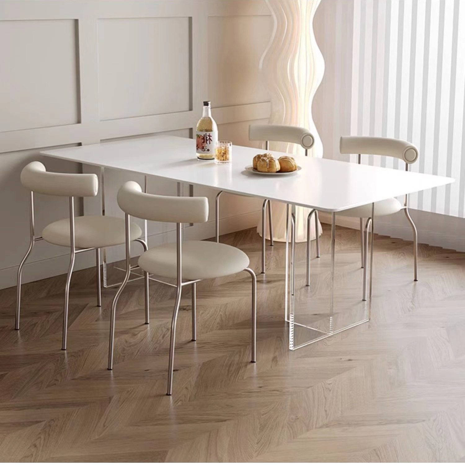 Acrylic Household Suspended Minimalist Dining Table